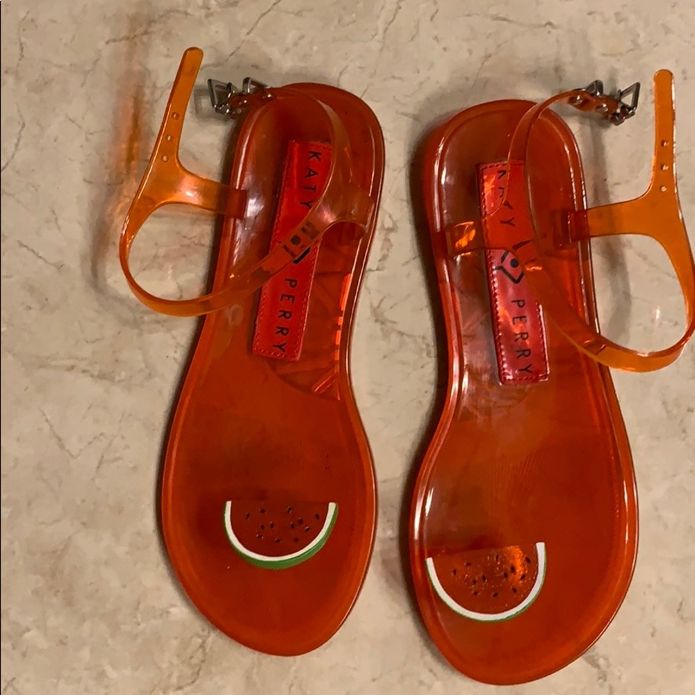 SOLD!  Katy Perry Watermelon Sandals Sz 6 / 7